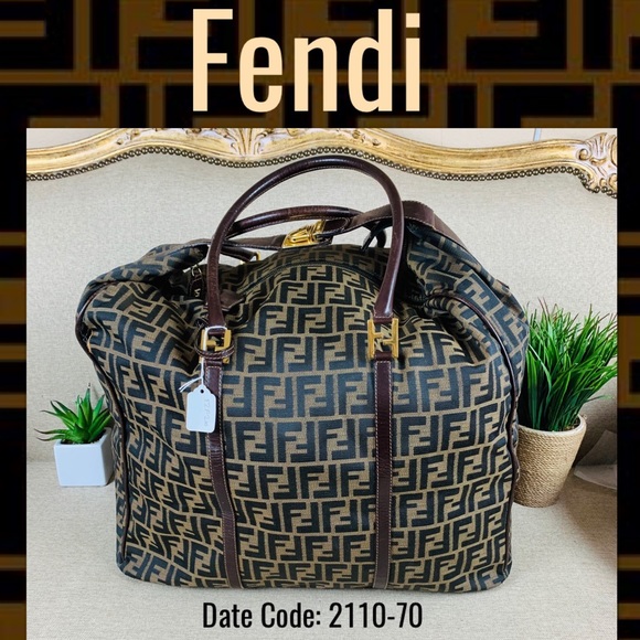 Fendi Handbags - Fendi travel bag zucca boston bag brown Satchel